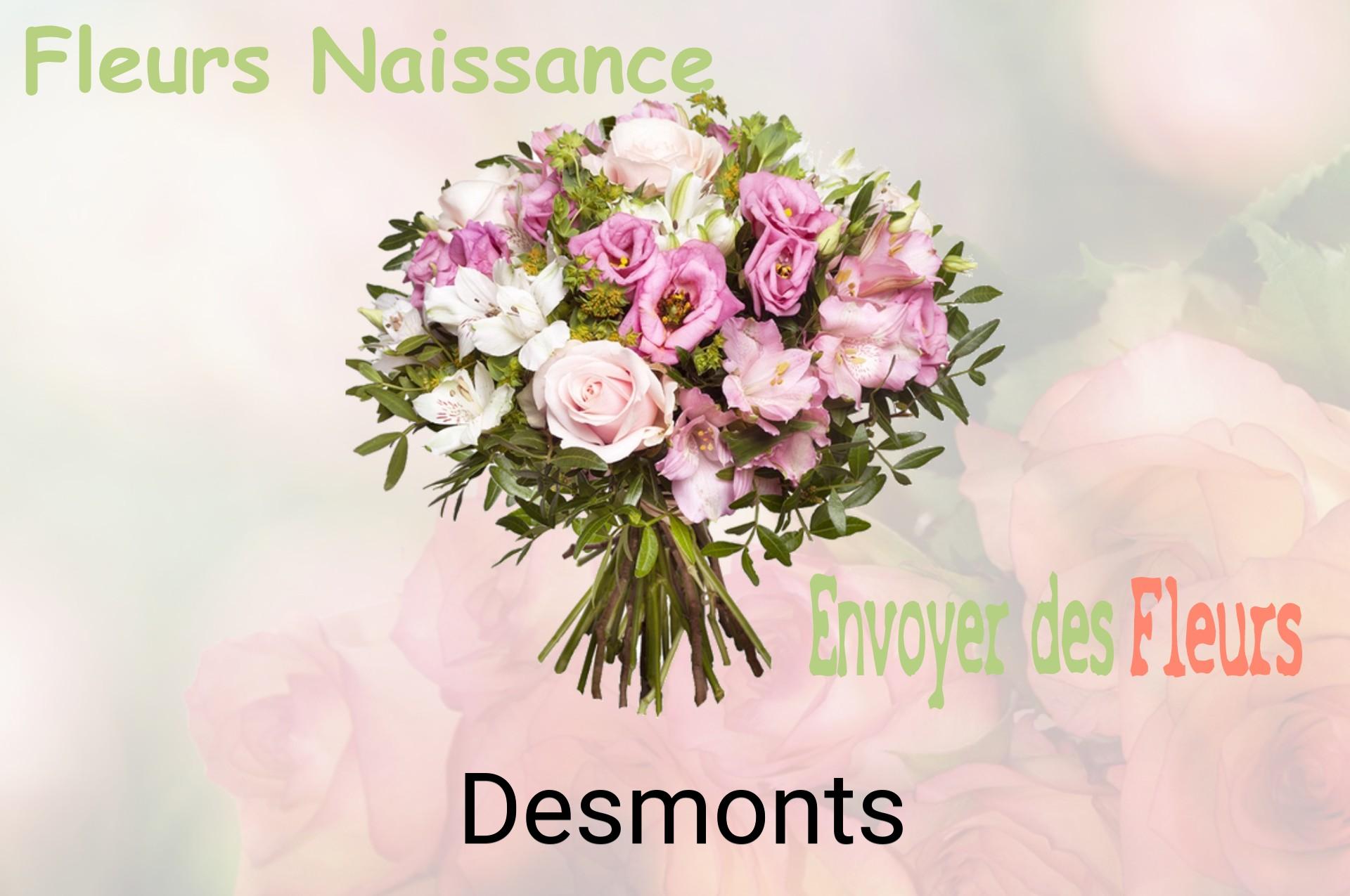 Bouquet de fleurs de naissance livré à Desmonts