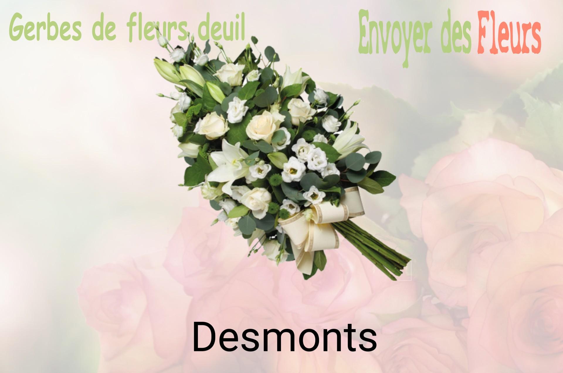Gerbe de fleurs de deuil livrée à Desmonts